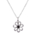 Obsidian filigree pendant necklace, 'Margarita Dream' - Floral Obsidian Floral Pendant Necklace from Peru thumbail