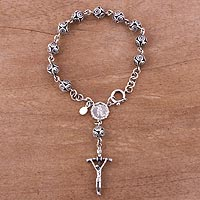 Featured review for Sterling silver filigree charm bracelet, Call of God