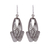 Sterling silver filigree dangle earrings, 'Dancing Wings' - Handcrafted Sterling Silver Filigree Earrings from Peru thumbail