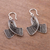 Sterling silver filigree dangle earrings, 'Dancing Wings' - Handcrafted Sterling Silver Filigree Earrings from Peru (image 2c) thumbail