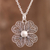 Sterling silver filigree pendant necklace, 'Enchanted Clover' - Sterling Silver Filigree Clover Pendant Necklace from Peru (image 2) thumbail