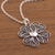 Sterling silver filigree pendant necklace, 'Enchanted Clover' - Sterling Silver Filigree Clover Pendant Necklace from Peru (image 2b) thumbail