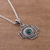 Chrysocolla filigree pendant necklace, 'Green Valley Chakana' - Chrysocolla Chakana Cross Filigree Necklace from Peru (image 2b) thumbail