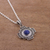 Sodalite filigree pendant necklace, 'Blue Mountain Chakana' - Sodalite Chakana Cross Filigree Pendant Necklace from Peru (image 2b) thumbail