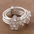 Sterling silver filigree cocktail ring, 'Orbiting Flowers' - Floral Sterling Silver Filigree Cocktail Ring from Peru (image 2) thumbail