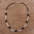 Obsidian link necklace, 'Elegant Night' - Obsidian and Sterling Silver Link Necklace from Peru (image 2) thumbail