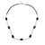 Obsidian link necklace, 'Elegant Night' - Obsidian and Sterling Silver Link Necklace from Peru thumbail