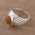 Agate cocktail ring, 'Glittering Power' - Oval Agate and Sterling Silver Cocktail Ring from Peru thumbail