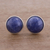 Sodalite stud earrings, 'Blue Elysium' - Circular Natural Sodalite Stud Earrings from Peru (image 2) thumbail