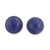 Sodalite stud earrings, 'Blue Elysium' - Circular Natural Sodalite Stud Earrings from Peru thumbail