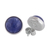Sodalite stud earrings, 'Blue Elysium' - Circular Natural Sodalite Stud Earrings from Peru (image 2c) thumbail