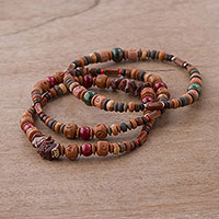 Featured review for Jasper and ceramic beaded stretch bracelets, Stalwart (set of 3)