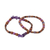 Amethyst and ceramic beaded stretch bracelets, 'Andean Joy' (pair) - Two Amethyst and Ceramic Beaded Stretch Bracelets from Peru (image 2a) thumbail