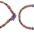 Amethyst and ceramic beaded stretch bracelets, 'Andean Joy' (pair) - Two Amethyst and Ceramic Beaded Stretch Bracelets from Peru (image 2d) thumbail
