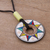 Ceramic pendant necklace, 'Sun of Many Colors' - Ceramic Pendant Necklace with Multicolored Sun from Peru (image 2b) thumbail