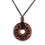 Ceramic pendant necklace, 'Copper Queen' - Peruvian Ceramic Pendant Necklace in Black and Copper Colors thumbail