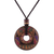 Ceramic pendant necklace, 'Sun Princess' - Peruvian Handmade Ceramic Pendant Necklace in Jewel Tones thumbail