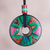 Ceramic pendant necklace, 'Jade Princess' - Peruvian Green Ceramic Pendant Necklace with Geometric Motif thumbail