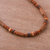 Ceramic beaded necklace, 'Andean Corn' - Ceramic Beaded Necklace with Maize Motif from Peru (image 2) thumbail