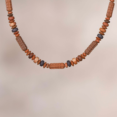 Halskette aus Keramikperlen - Halskette aus Keramikperlen mit Maismotiv aus Peru