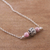Rhodonite filigree pendant necklace, 'Pink Royalty' - Rhodonite Filigree Pendant Necklace from Peru (image 2b) thumbail