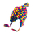 Alpaca blend chullo hat, 'Andean Festivity' - Hand-Crocheted Colorful Alpaca Blend Chullo Hat from Peru