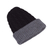 Reversible 100% alpaca hat, 'Warm and Cozy' - Peruvian 100% Alpaca Reversible Black and Grey Ribbed Hat (image 2e) thumbail