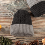 Reversible 100% alpaca hat, 'Warm and Toasty' - Light and Dark Grey Reversible 100% Alpaca Hat from Peru