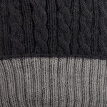 Reversible 100% alpaca hat, 'Warm and Toasty' - Light and Dark Grey Reversible 100% Alpaca Hat from Peru