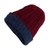 Reversible 100% alpaca hat, 'Warm and Snug' - Cranberry and Blue 100% Alpaca Reversible Knit Hat from Peru thumbail
