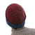 Reversible 100% alpaca hat, 'Warm and Snug' - Cranberry and Blue 100% Alpaca Reversible Knit Hat from Peru (image 2c) thumbail