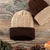 Reversible 100% alpaca hat, 'Warm and Comfy' - Peruvian Artisan Made 100% Alpaca Brown Reversible Cable Hat (image 2) thumbail