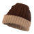 Reversible 100% alpaca hat, 'Warm and Comfy' - Peruvian Artisan Made 100% Alpaca Brown Reversible Cable Hat (image 2c) thumbail
