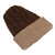 Reversible 100% alpaca hat, 'Warm and Comfy' - Peruvian Artisan Made 100% Alpaca Brown Reversible Cable Hat (image 2h) thumbail