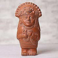 Keramikskulptur „Mochica Cuchimilco“ – handgefertigte Keramik-Mochica-Replik-Skulptur aus Peru