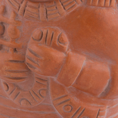 Escultura de cerámica, 'Mochica Cuchimilco' - Réplica de escultura de cerámica hecha a mano de Mochica del Perú
