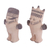 Ceramic sculptures, 'Chancay Nobility' (pair) - Two Handcrafted Chancay Ceramic Replica Sculptures from Peru (image 2c) thumbail