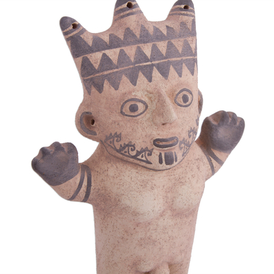 Ceramic sculptures, 'Chancay Duality' (pair) - Male and Female Chancay Ceramic Replica Sculptures from Peru