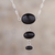 Obsidian Y-necklace, 'Levitating' - Sterling Silver Necklace with Andean Black Obsidian (image 2) thumbail