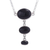Obsidian Y-necklace, 'Levitating' - Sterling Silver Necklace with Andean Black Obsidian thumbail
