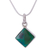 Chrysocolla pendant necklace, 'Evocative Color' - Chrysocolla and Silver Necklace Handcrafted in Peru (image 2c) thumbail