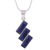 Sodalite pendant necklace, 'Distinguished Diagonals' - Artisan Crafted Modern Sodalite Necklace in Andean Silver (image 2c) thumbail