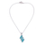 Amazonite pendant necklace, 'Distinguished Diagonals' - Fair Trade Modern Amazonite Necklace in Andean 925 Silver thumbail