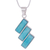 collar con colgante de amazonita - Collar de Amazonita Moderna de Comercio Justo en Plata Andina 925