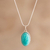 Amazonite pendant necklace, 'Captivating Color' - Andean Amazonite Necklace Handcrafted of Sterling Silver (image 2) thumbail