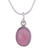 Opal pendant necklace, 'Captivating Color' - Artisan Crafted Modern Pink Opal Necklace in Andean Silver (image 2c) thumbail