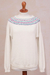 100% baby alpaca sweater, 'Alabaster Luxury' - Knit Alabaster Baby Alpaca Pullover Sweater from Peru (image 2d) thumbail
