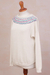100% baby alpaca sweater, 'Alabaster Luxury' - Knit Alabaster Baby Alpaca Pullover Sweater from Peru (image 2e) thumbail