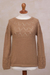 100% baby alpaca sweater, 'Peruvian Evening in Camel' - Knit Camel Baby Alpaca Pullover Sweater from Peru (image 2d) thumbail