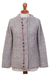 Alpaca blend sweater jacket, 'Morning Muse in Grey' - Grey Alpaca Blend Sweater Jacket from Peru (image 2a) thumbail